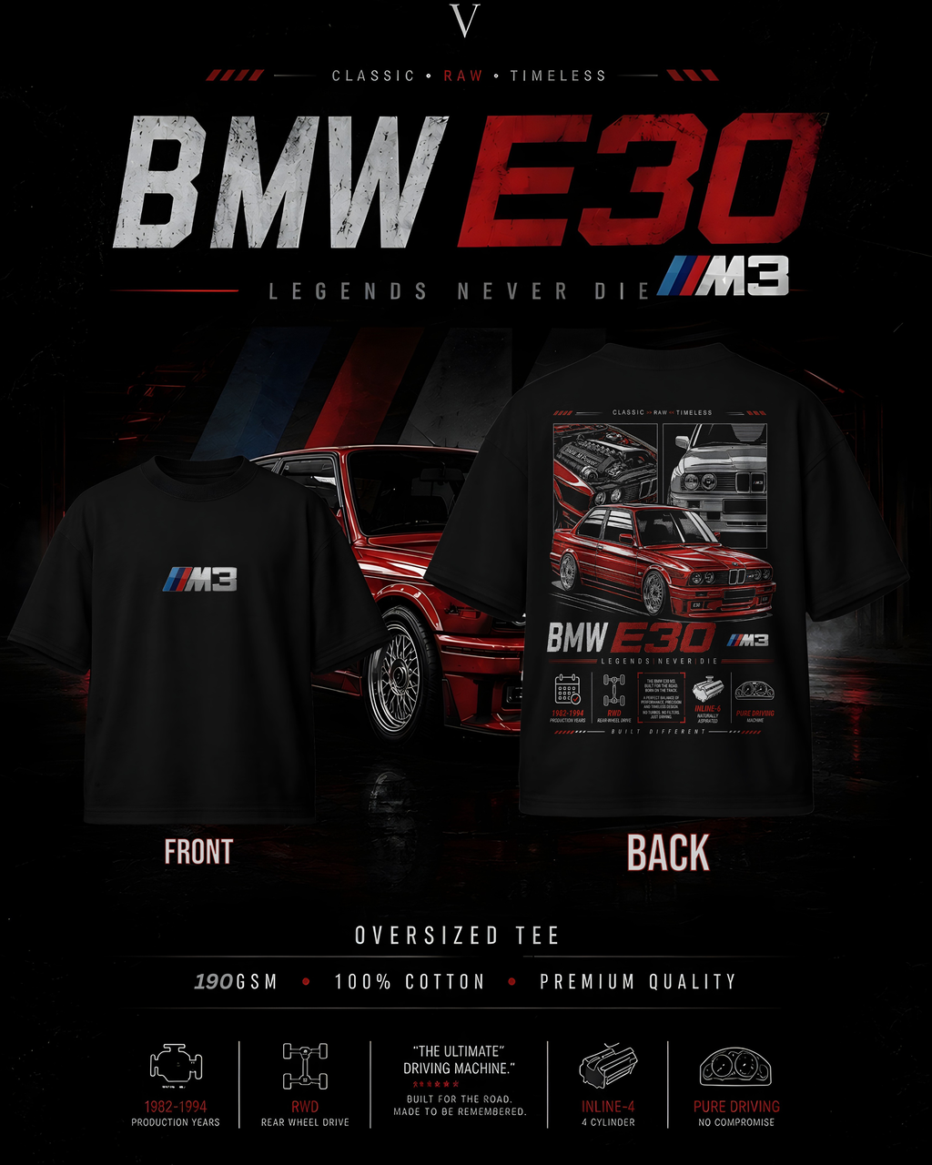 T-Shirt — BMW E30 M3 Edition